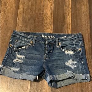 Aeropostale Women's Blue Denim Shorts